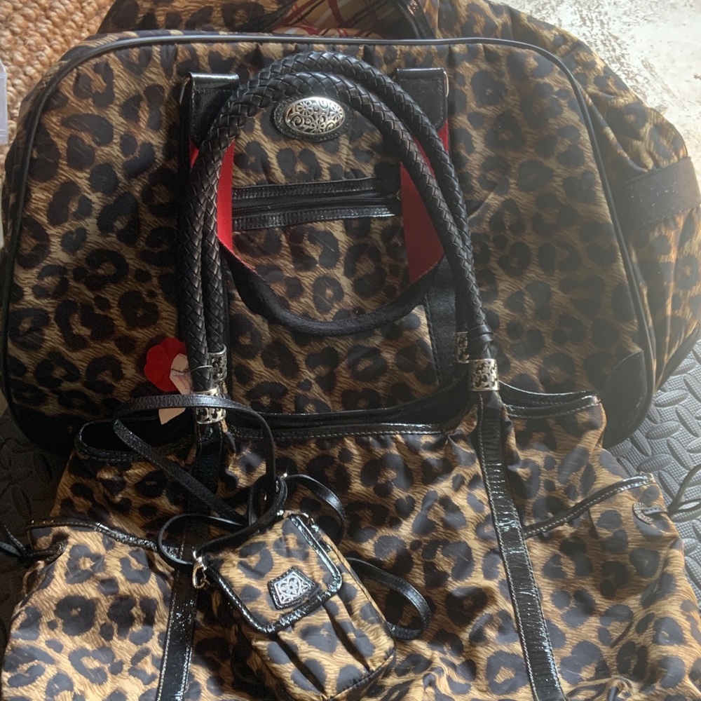 Brighton Animal print Rolling Weekender & Tote bag